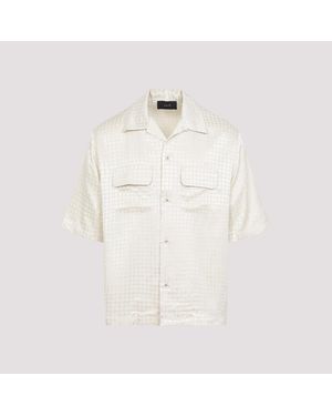 Amiri Ma Quad Jacquard Camp Shirt - White