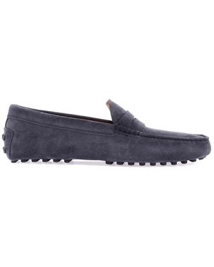 Tod's Tods Mocassino Gommino Pelle Di Vitello Notte Uomo Made - Blue