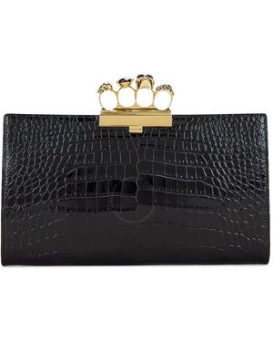 Alexander McQueen Jeweled Flat Pouch - Black