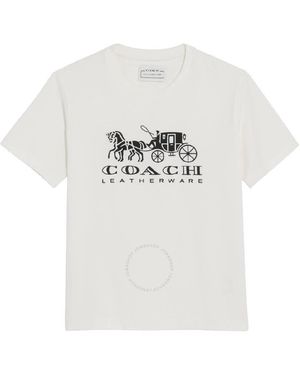 COACH Horse And Carriage Print Cotton T-shirt - White