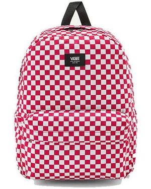 Vans Old Skool H2O Check Backpack 'Chili Pepper Checkerboard' - Pink