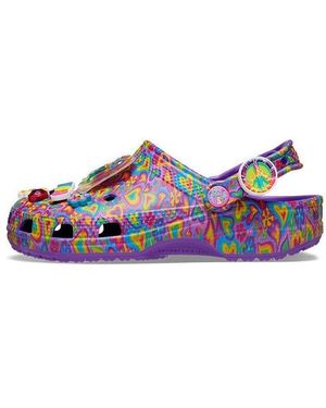 Crocs™ Lisa Frank X Classic Clog 'Neon Multi Hearts' - Blue