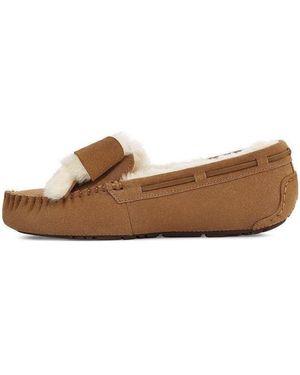 UGG (Wmns) Dakota Fur Bow 'Chestnut' - Brown