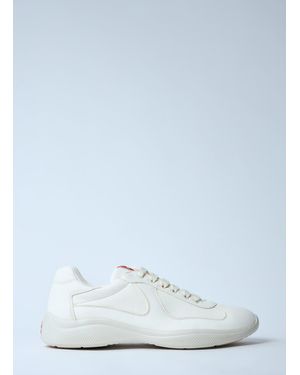 Prada Leather Low-Top Trainers - Blue