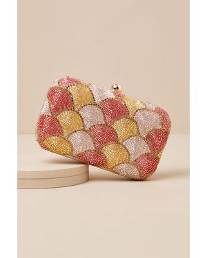 Lulus Especially Radiant Multi Beaded Rhinestone Box Clutch - Multicolor