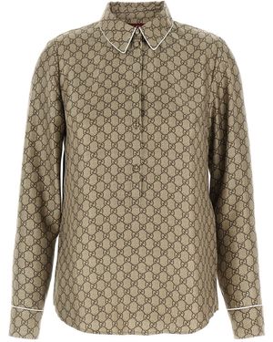 Gucci Gg Blouse - Gray