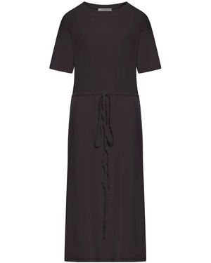 Lemaire Ribbed T-Shirt Dress With Belt - Black