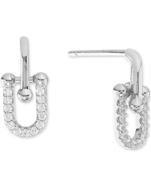 Macy's Cubic Zirconia U-shaped Drop Earrings (1/5 Ct. T.w. - White