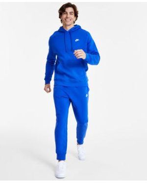 Nike Fleece Pullover Hoodie Club T Shirt Fleece sweatpants Court Vision Casual Sneakers From Finish Line - Blue