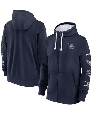 Nike Tennessee Titans Club Full-zip Hoodie Jacket - Blue