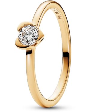 PANDORA Talisman Lab-grown Diamond Heart Ring - Metallic