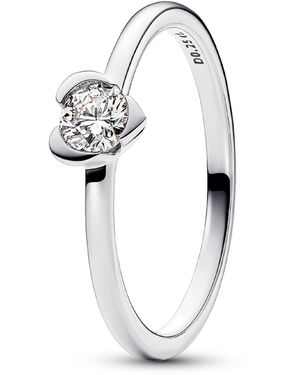 PANDORA Talisman Lab-grown Diamond Heart Ring - White