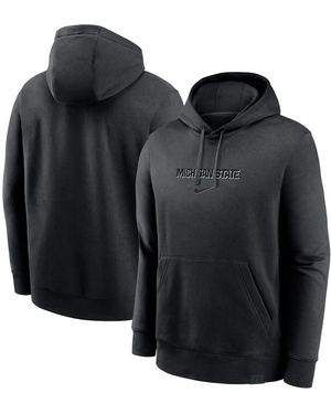 Nike Michigan State Spartans Statement Wordmark Lockup Pullover Hoodie - Black