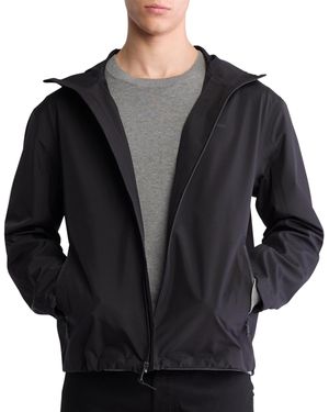 Calvin Klein Softshell Zip-front Hooded Jacket - Black