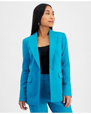 INC International Concepts Petite Tailored Blazer - Blue