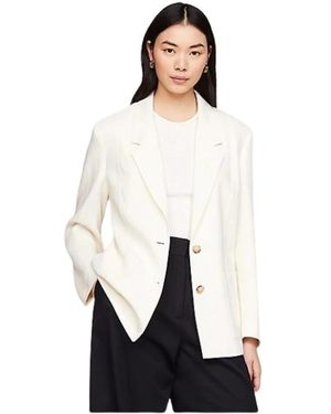 Tommy Hilfiger Blazer in lino th stile - Bianco