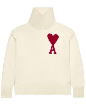 Ami Paris Turtlenecks - White