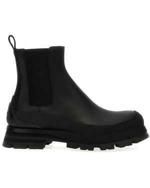 Alexander McQueen Leather Chelsea Boots - Black