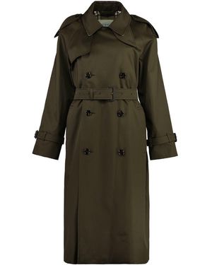 Burberry Double-Breasted Trench Coat - Green