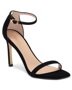 Stuart Weitzman Amelina Suede Sandal - Black