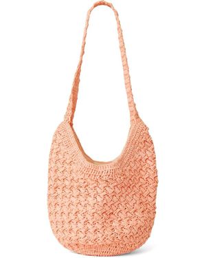 BTB Los Angeles Uma Straw Shoulder Bag - Pink