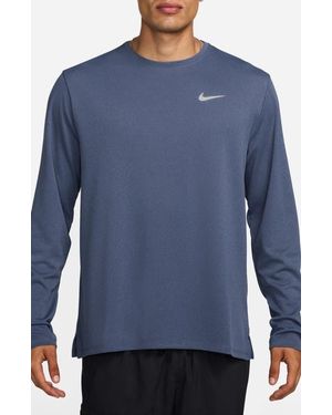 Nike Dri-Fit Uv Long-Sleeve Running Top - Blue