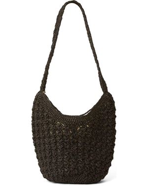 BTB Los Angeles Uma Straw Shoulder Bag - Black