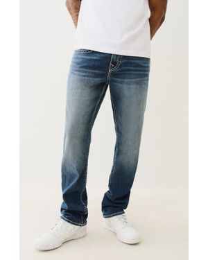 True Religion Ricky Big T Flap Straight Leg Jeans - Blue