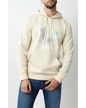 True Religion Foil Arch Pullover Hoodie - Natural