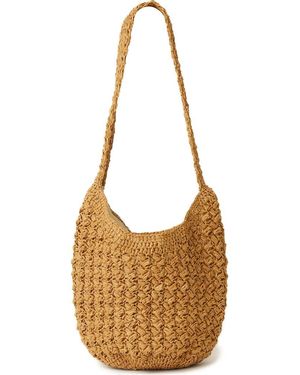 BTB Los Angeles Uma Straw Shoulder Bag - Brown