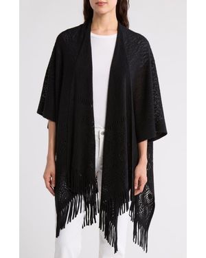 Vince Camuto Pattern Knit Topper - Black