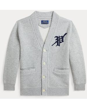 Polo Ralph Lauren Ralph Lauren Boy's Rowing-Patch Fleece Cardigan - Gray