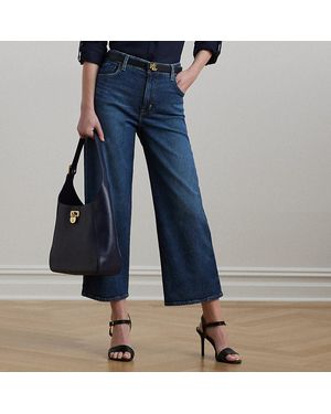 Ralph Lauren Ralph Lauren High-rise Wide-leg Cropped Jean - Blue