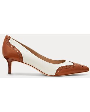 Ralph Lauren Ralph Lauren Adrienne Leather Wingtip Pump - Pink