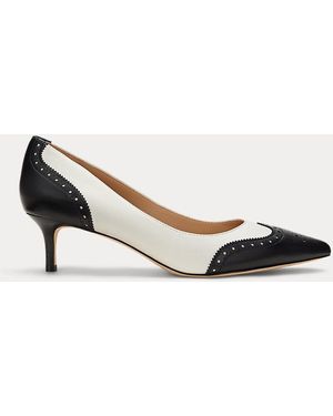 Ralph Lauren Ralph Lauren Adrienne Leather Wingtip Pump - Black