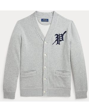 Polo Ralph Lauren Ralph Lauren Boy's Rowing-Patch Fleece Cardigan - Gray