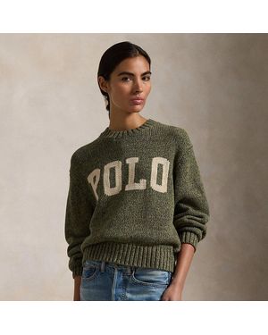 Polo Ralph Lauren Katoenen Trui Met Ronde Hals En Logo - Groen