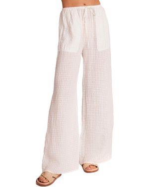 Bella Dahl Wide Leg Pocket Beach Linen-Blend Pant - Pink