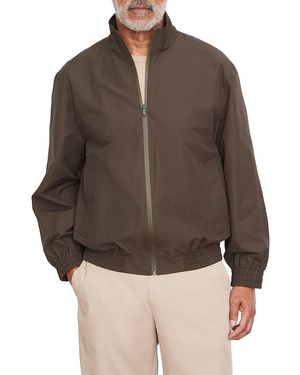 Vince Windbreaker Zip Jacket - Brown