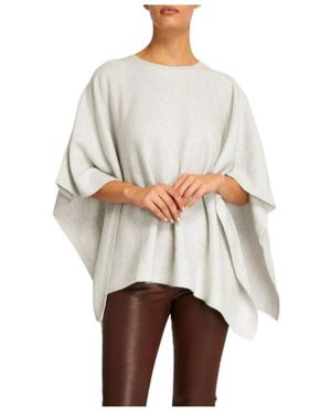 Vince Cashmere Knit Poncho - White