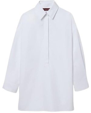 Gucci Long-Sleeved Poplin Blouse - White