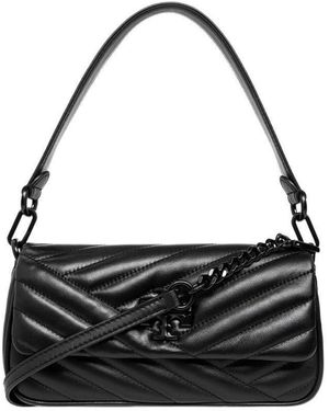 Tory Burch Kira Quilted Leather Tote Bag - Black