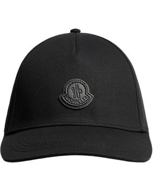 Moncler Cotton Gabardine Baseball Cap - Black