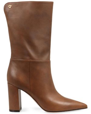 Gianvito Rossi Piper 85Mm Leather Boot - Brown