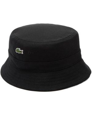 Lacoste Logo-Patch Detail Sun Hat - Black