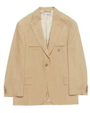 Acne Studios Single-Breasted Blazer - Natural