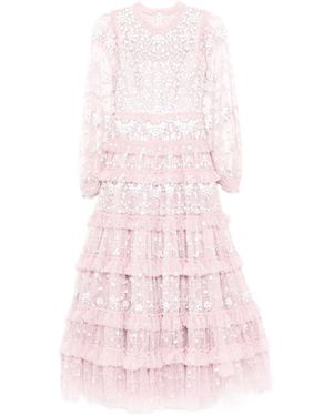 Needle & Thread Blossom Lace Gown - Pink