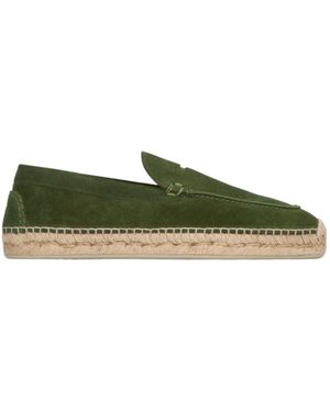 Christian Louboutin Straw Loafer Shoes - Green