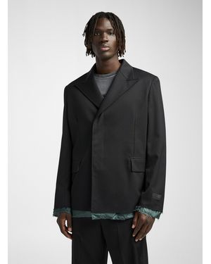 MM6 by Maison Martin Margiela Frayed Contrasting Edging Jacket - Black