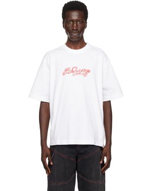 Off-White c/o Virgil Abloh Off- Script Outline Skate T-Shirt - White